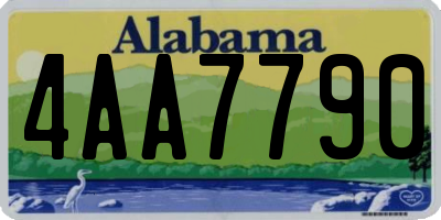 AL license plate 4AA7790