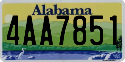 AL license plate 4AA7851