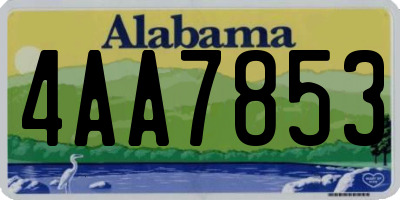 AL license plate 4AA7853