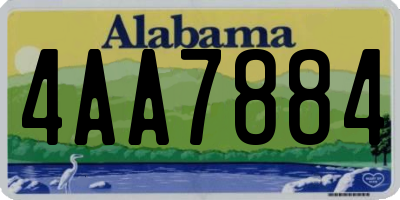 AL license plate 4AA7884