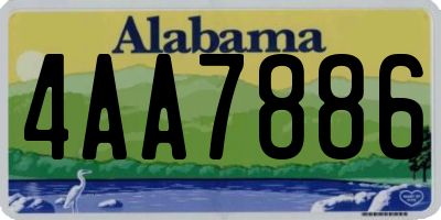 AL license plate 4AA7886