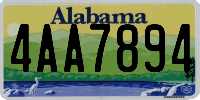 AL license plate 4AA7894