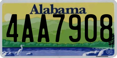 AL license plate 4AA7908