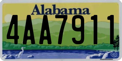 AL license plate 4AA7911