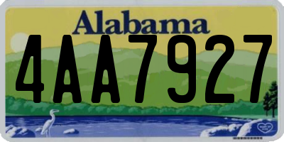 AL license plate 4AA7927