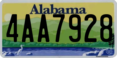 AL license plate 4AA7928