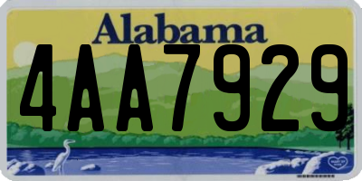 AL license plate 4AA7929