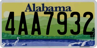 AL license plate 4AA7932