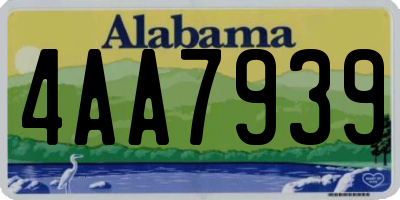 AL license plate 4AA7939