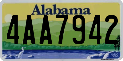 AL license plate 4AA7942