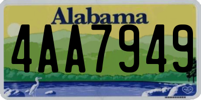 AL license plate 4AA7949