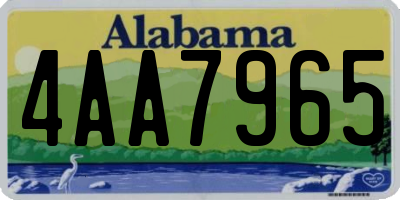 AL license plate 4AA7965