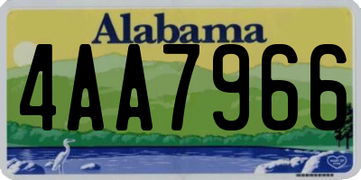 AL license plate 4AA7966