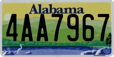 AL license plate 4AA7967