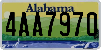 AL license plate 4AA7970