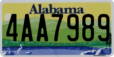 AL license plate 4AA7989