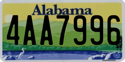 AL license plate 4AA7996