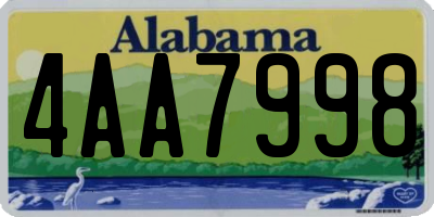 AL license plate 4AA7998