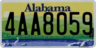 AL license plate 4AA8059