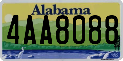 AL license plate 4AA8088