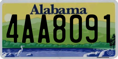 AL license plate 4AA8091