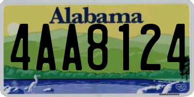 AL license plate 4AA8124