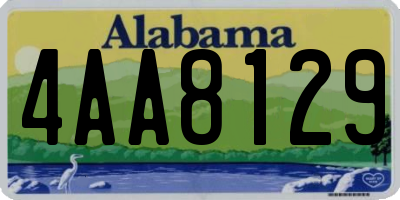 AL license plate 4AA8129