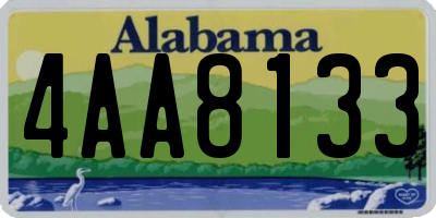 AL license plate 4AA8133