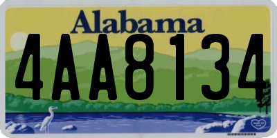 AL license plate 4AA8134