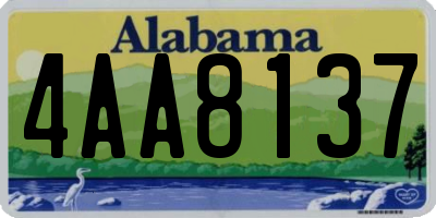 AL license plate 4AA8137