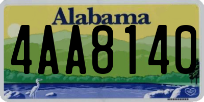 AL license plate 4AA8140