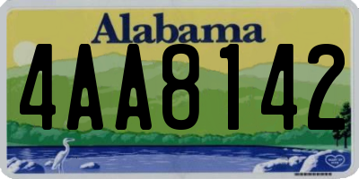 AL license plate 4AA8142