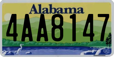 AL license plate 4AA8147