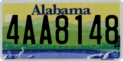 AL license plate 4AA8148