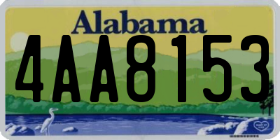 AL license plate 4AA8153
