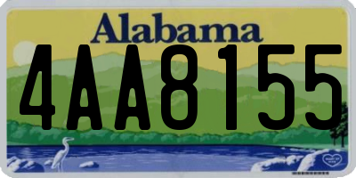 AL license plate 4AA8155