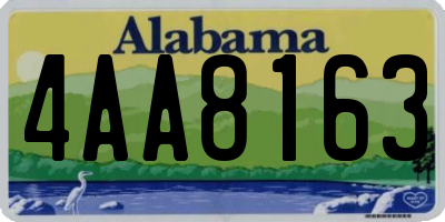 AL license plate 4AA8163
