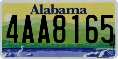 AL license plate 4AA8165