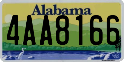AL license plate 4AA8166