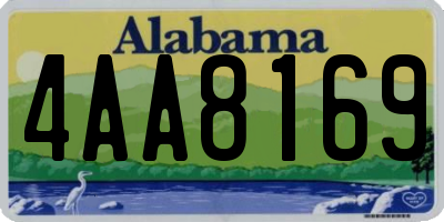 AL license plate 4AA8169