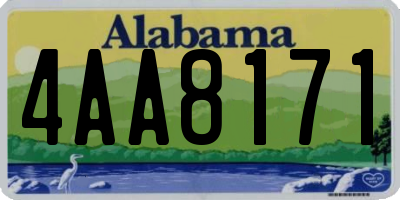 AL license plate 4AA8171