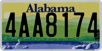 AL license plate 4AA8174