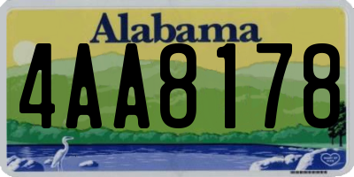 AL license plate 4AA8178