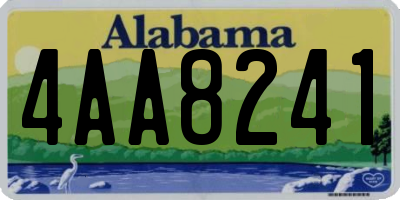 AL license plate 4AA8241