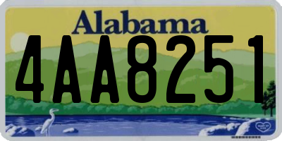 AL license plate 4AA8251
