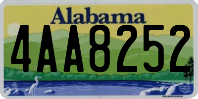 AL license plate 4AA8252