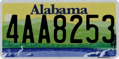 AL license plate 4AA8253