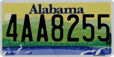 AL license plate 4AA8255