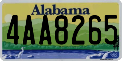 AL license plate 4AA8265