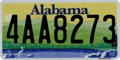 AL license plate 4AA8273